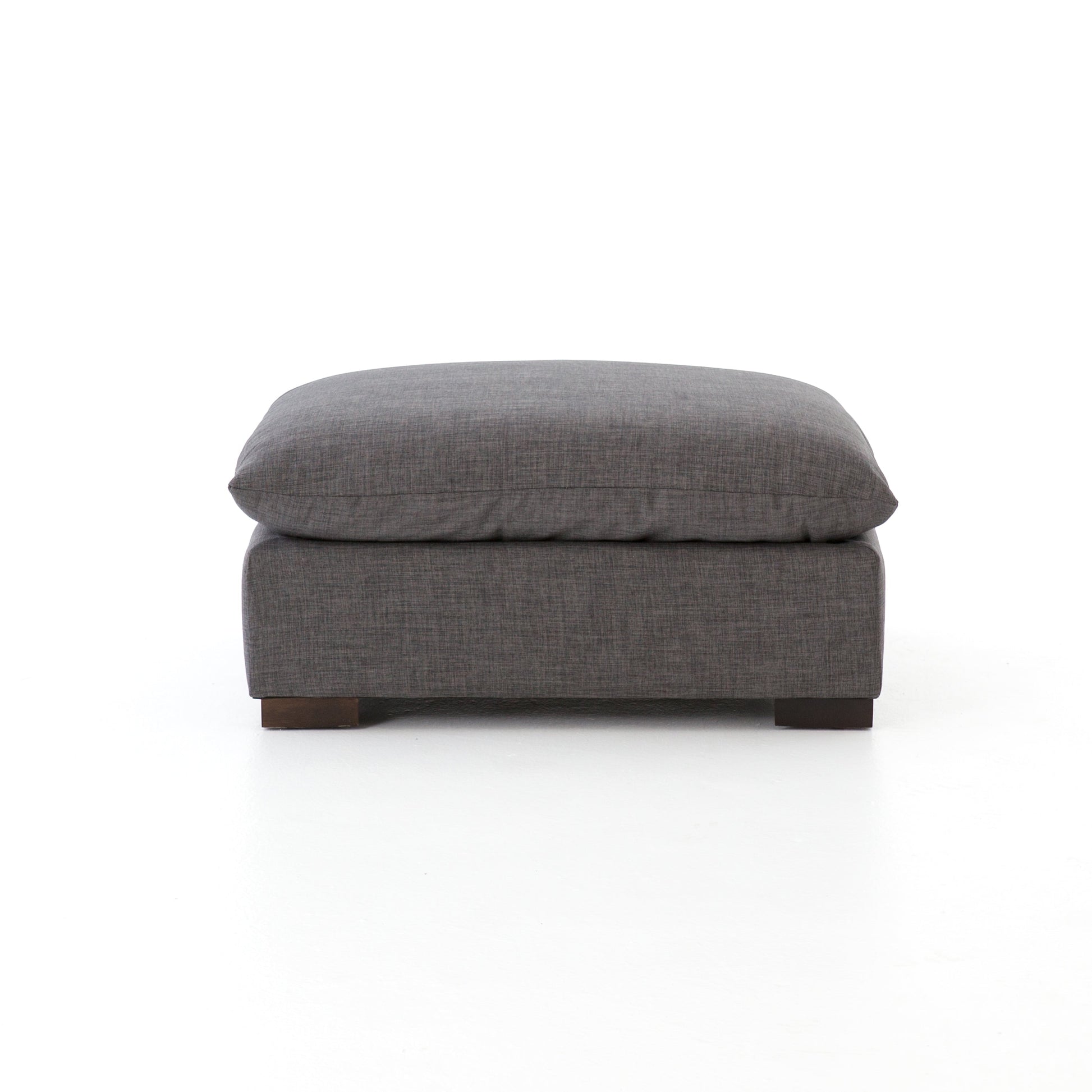 charcoalfabric ottoman with pillow top