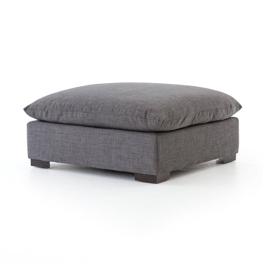 charcoal fabric ottoman with pillow top