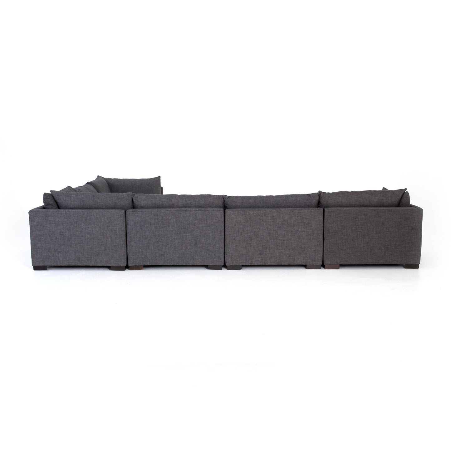 charcoal fabric L-shaped sectional sofa for magnolia