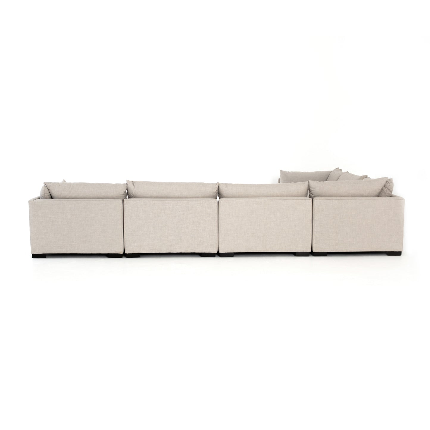 cream fabric L-shaped sectional sofa for magnolia