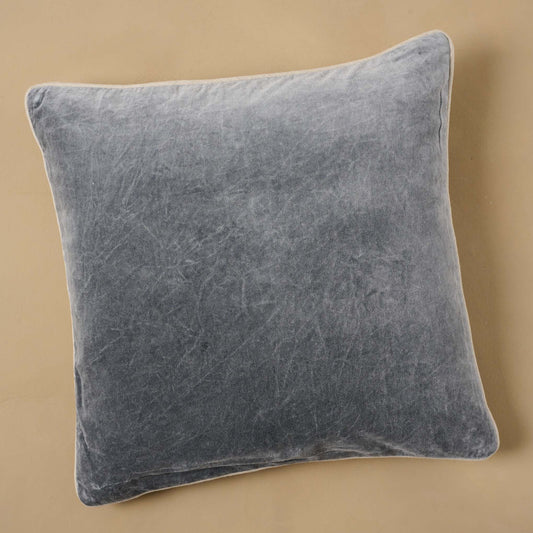 Heirloom Velvet Large Pillow in stone