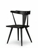 black oak modern cafe style dining chair