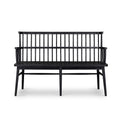 black oak spindle back bench