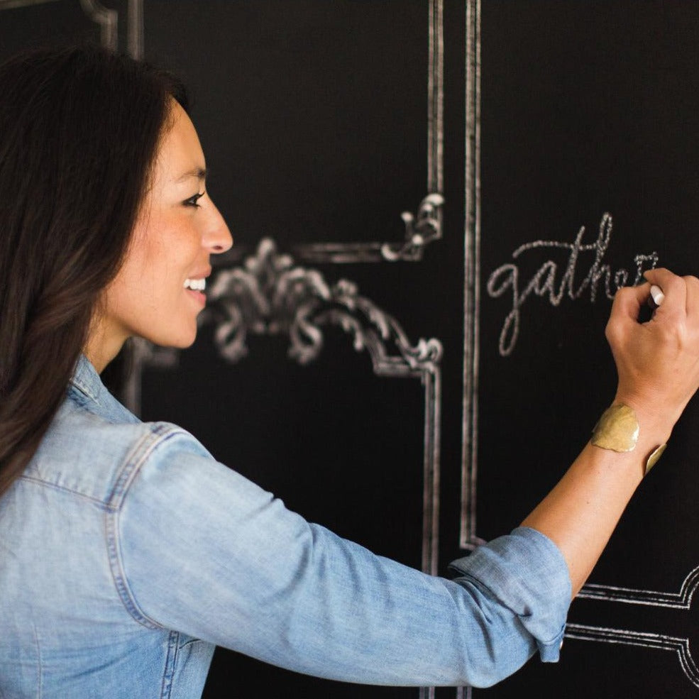 black chalkboard with white chalk frames wallpaper