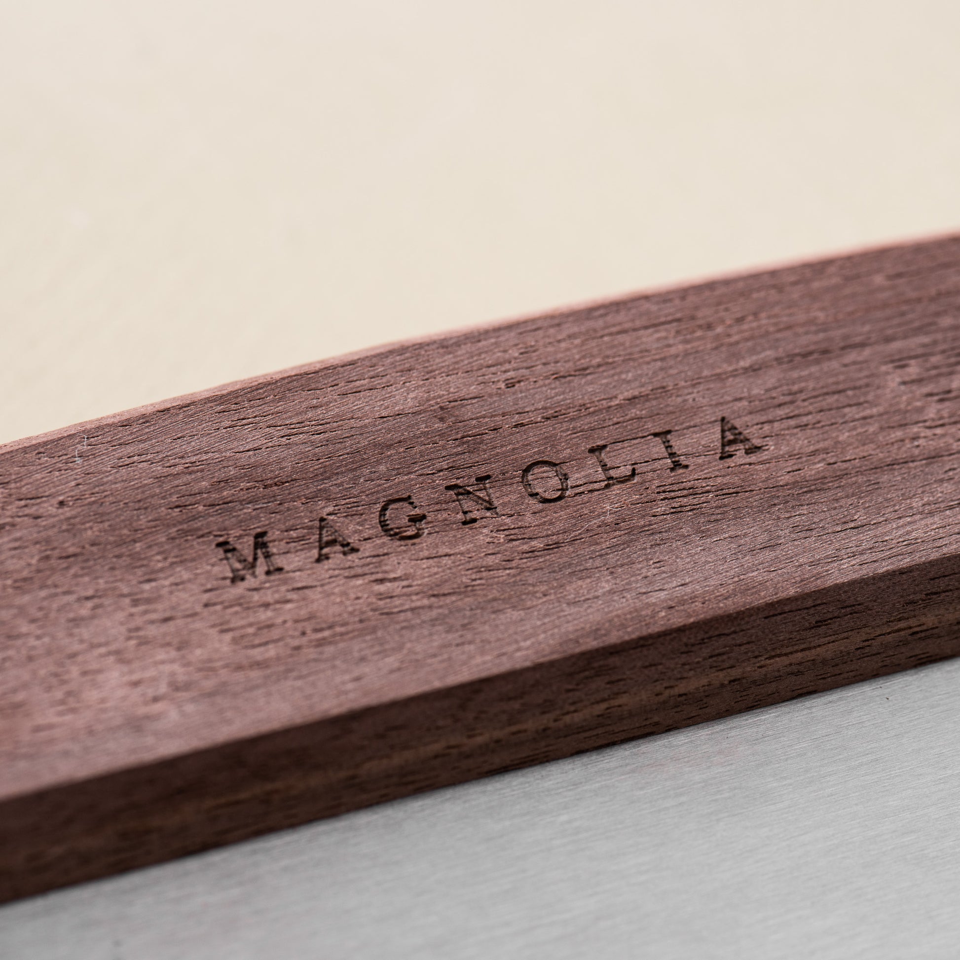 Gristmill Collection Bench Scraper with Walnut Handle