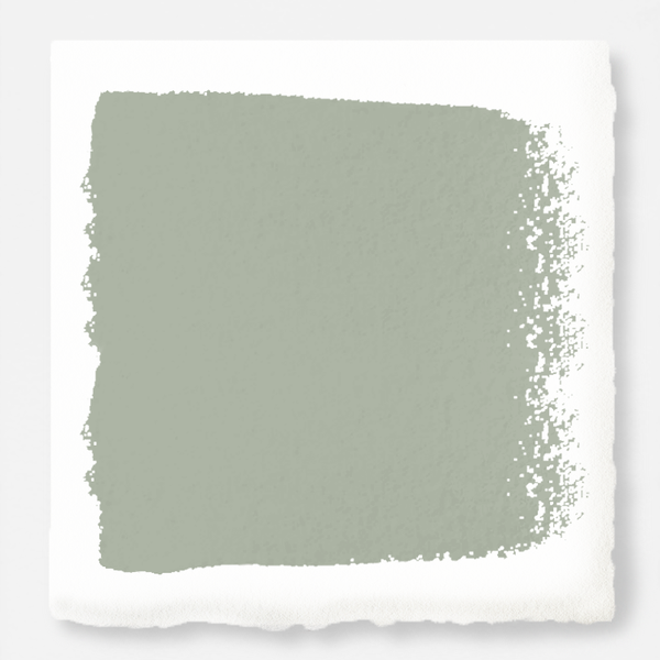 A light pale gray door and cabinet paint named early riser