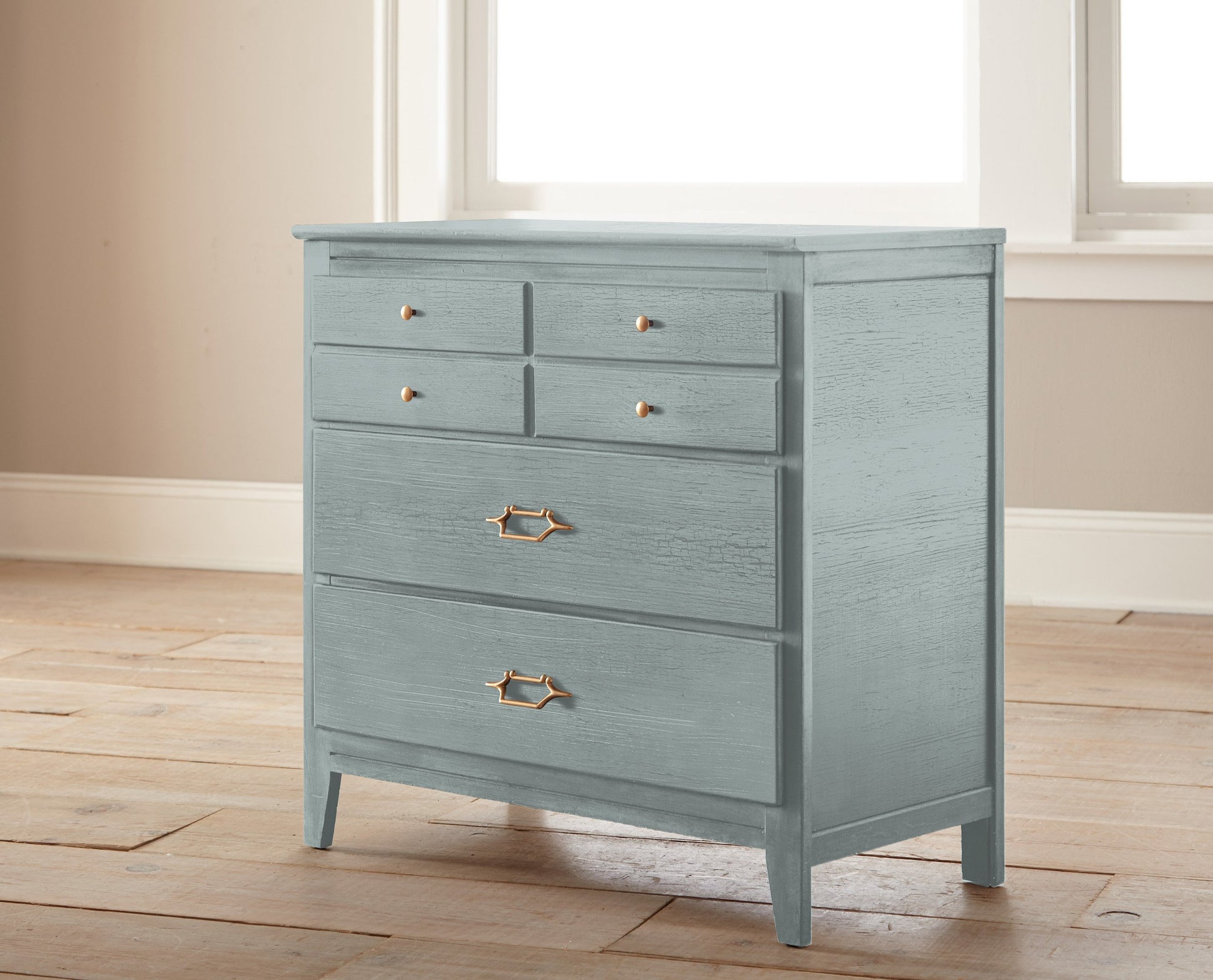 muted grey-blue chalk paint