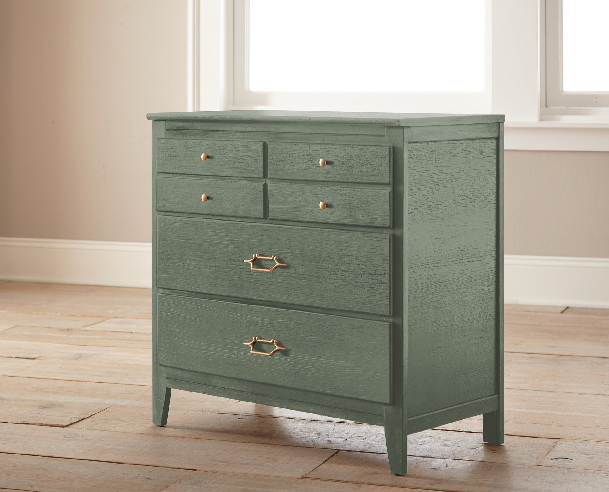 muted dark green chalk paint