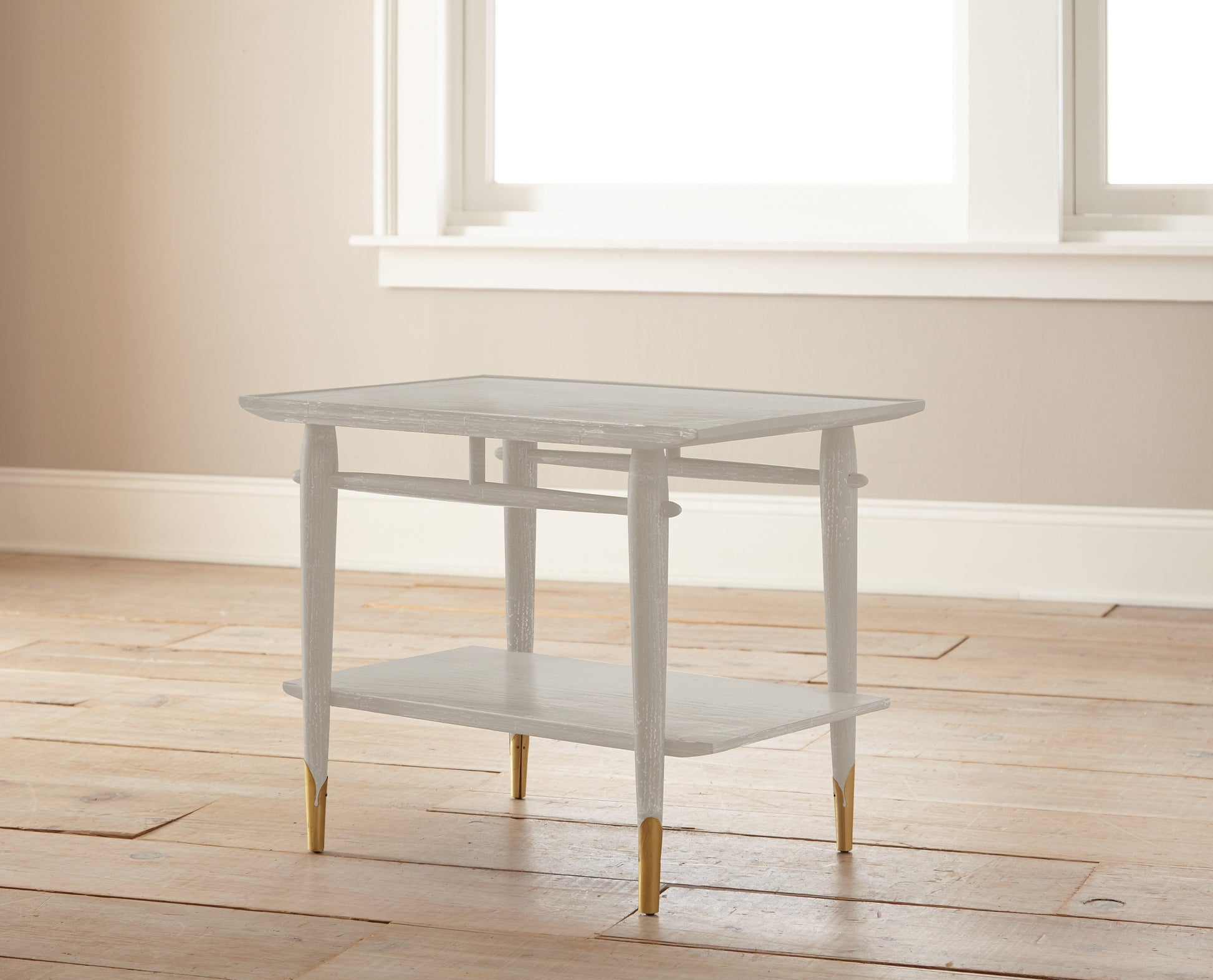Mouse gray dusted lightly with beige chalk style paint