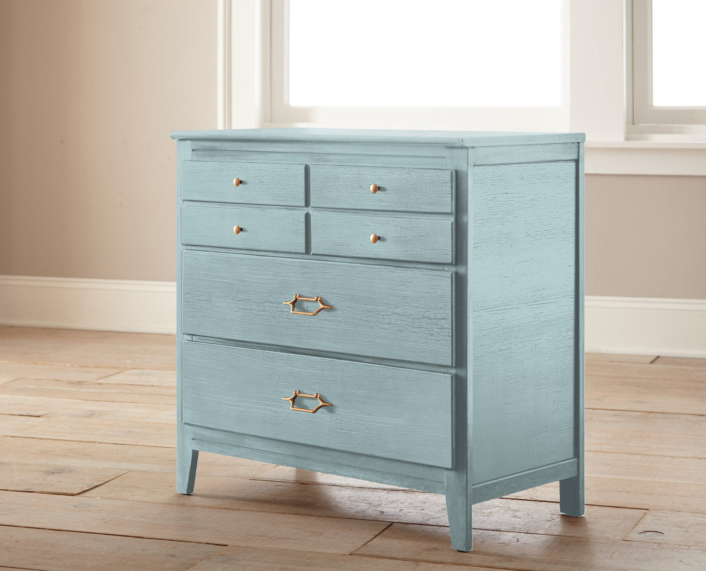 sky blue with grey undertone chalk paint