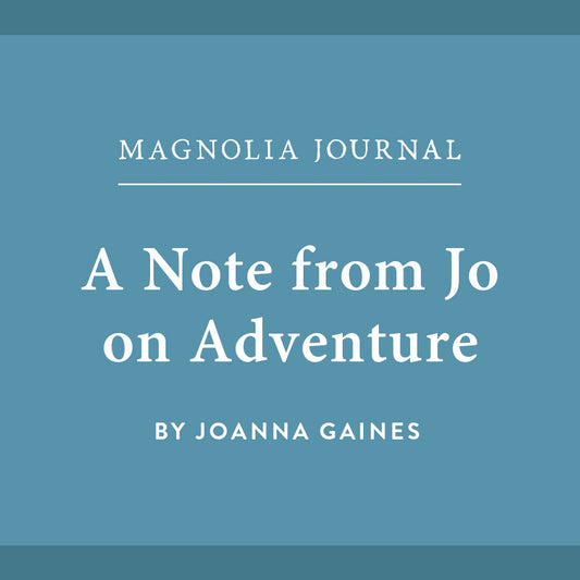 A blue graphic with "A Note from Jo: Chasing the Ordinary" in white text.
