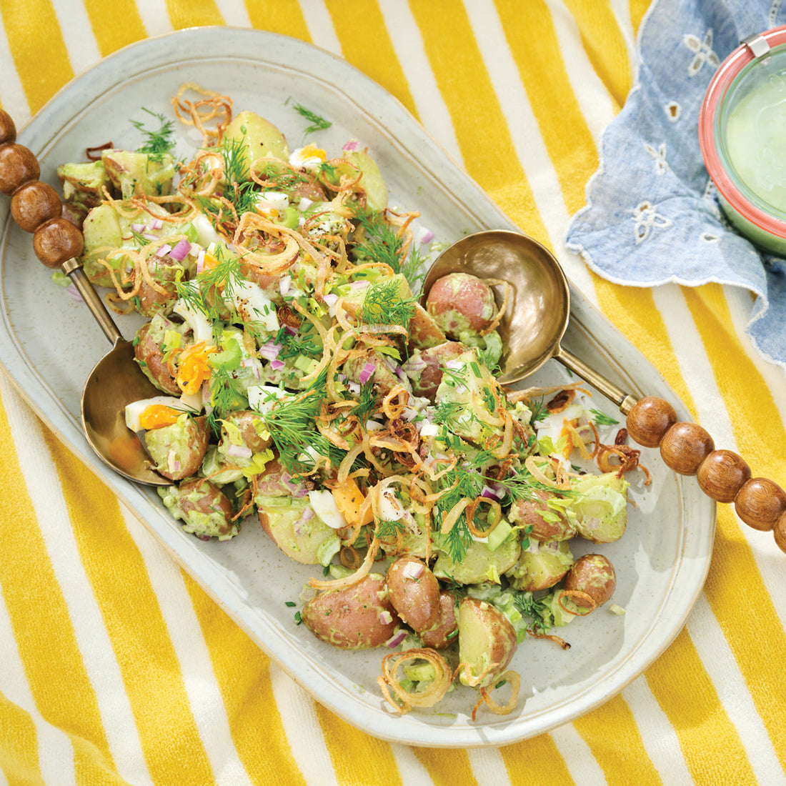 potato salad with green goddess dressing Potato Salad with Green Goddess Sauce