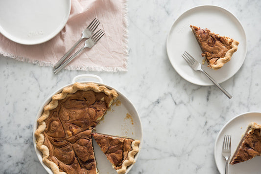 Raspberry Cheesecake Brownie Pie