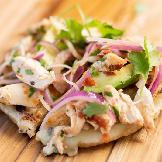 Cheese and Chicken Arepas