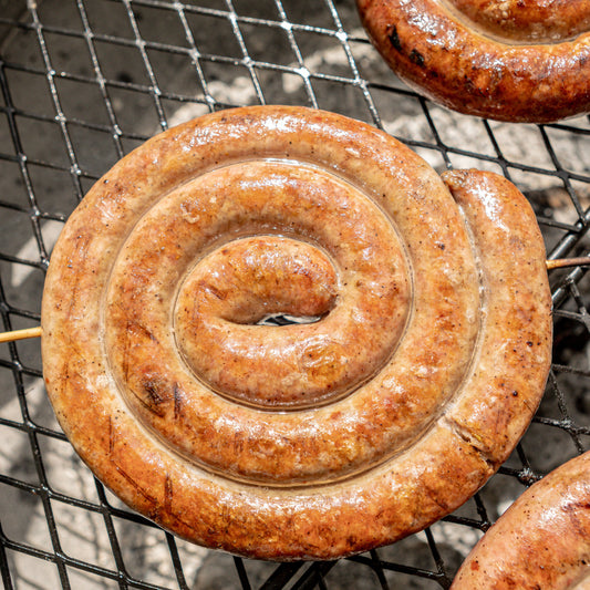 Annie Starke's Grilled Spiral Sausages