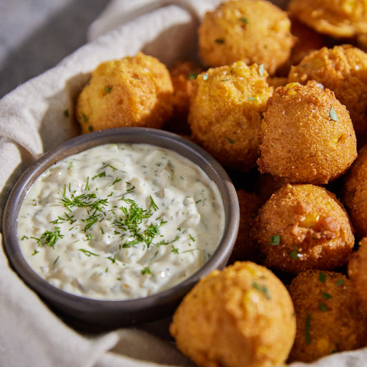 Joanna Gaines' Hush Puppies with Homemade Tartar Sauce