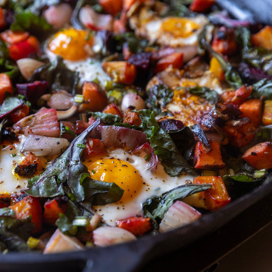 Eduardo Garcia's Roasted Beet and Sweet Potato Hash
