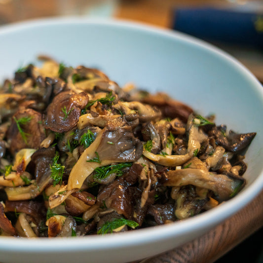Katie Button's Roasted Mushrooms with Honey Vinaigrette
