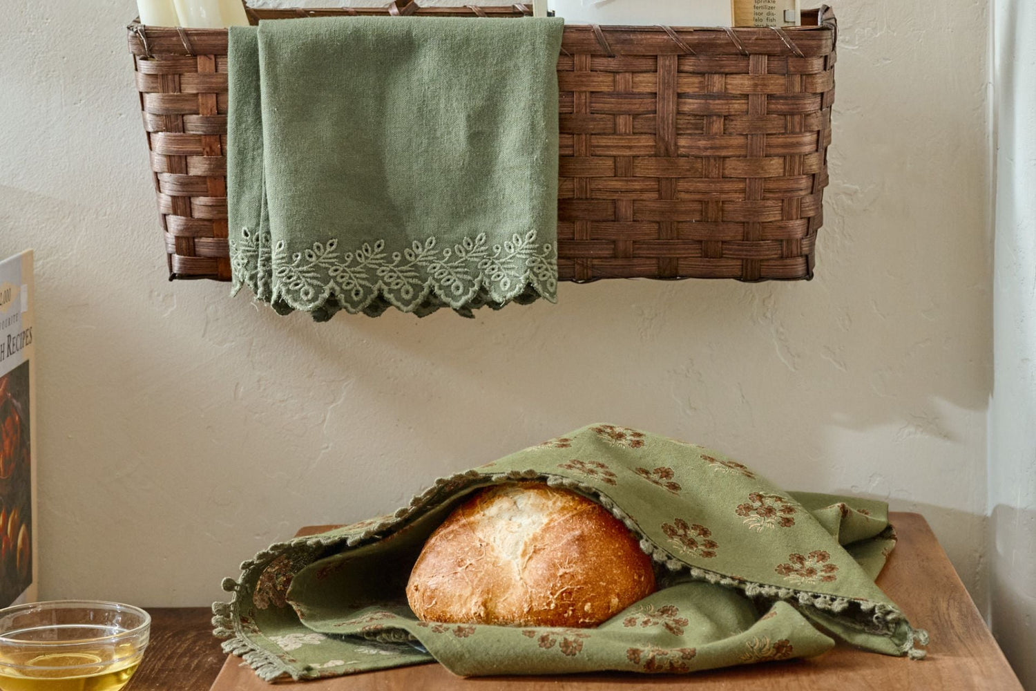 Classic + Collected Kitchen - Copper, Green, and Walnut Wood Kitchen Essentials
