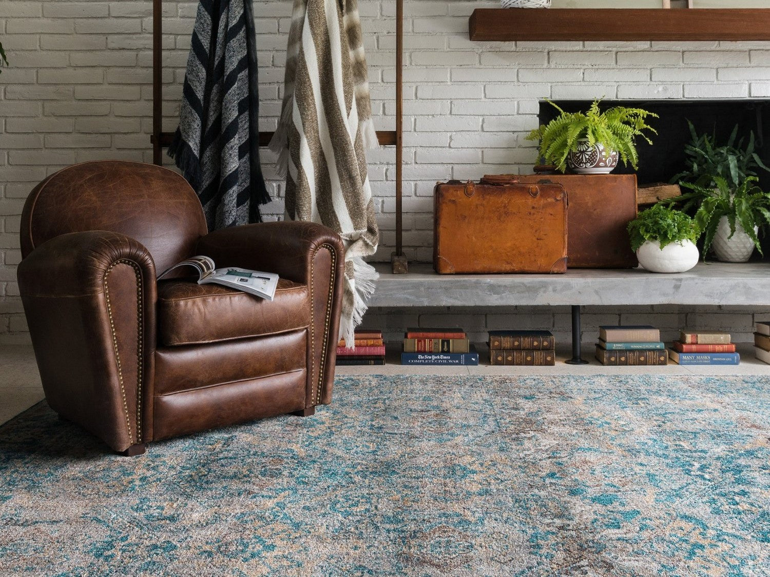 Rectangle Blue Rugs – Magnolia