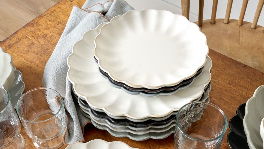 scalloped dinnerware collection
