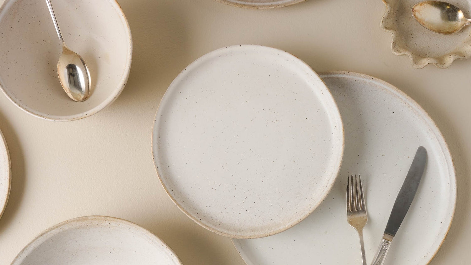 French White Speckle Dinnerware Collection