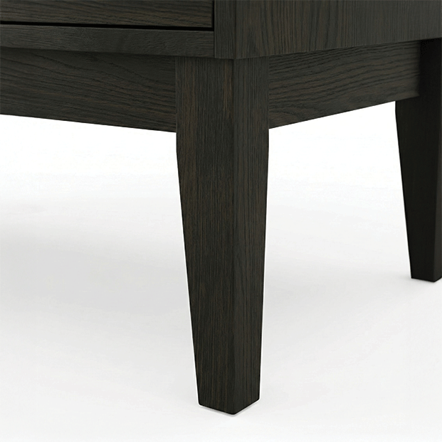 Aspen Nightstand close up view of legs
