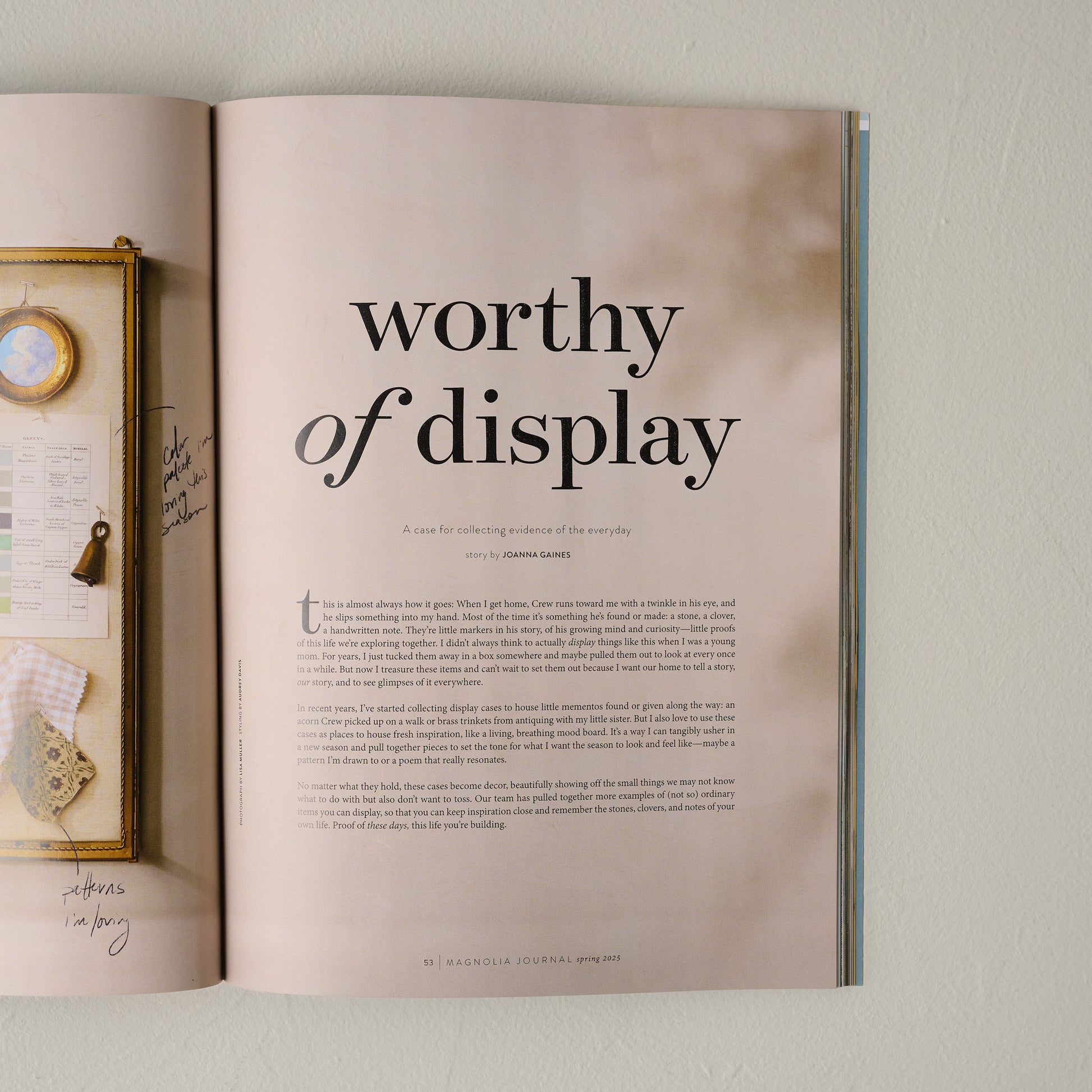 Magnolia Journal Spring 2025 worthy of display