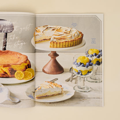 Magnolia Journal Spring 2026 table set with spring pastries and treats