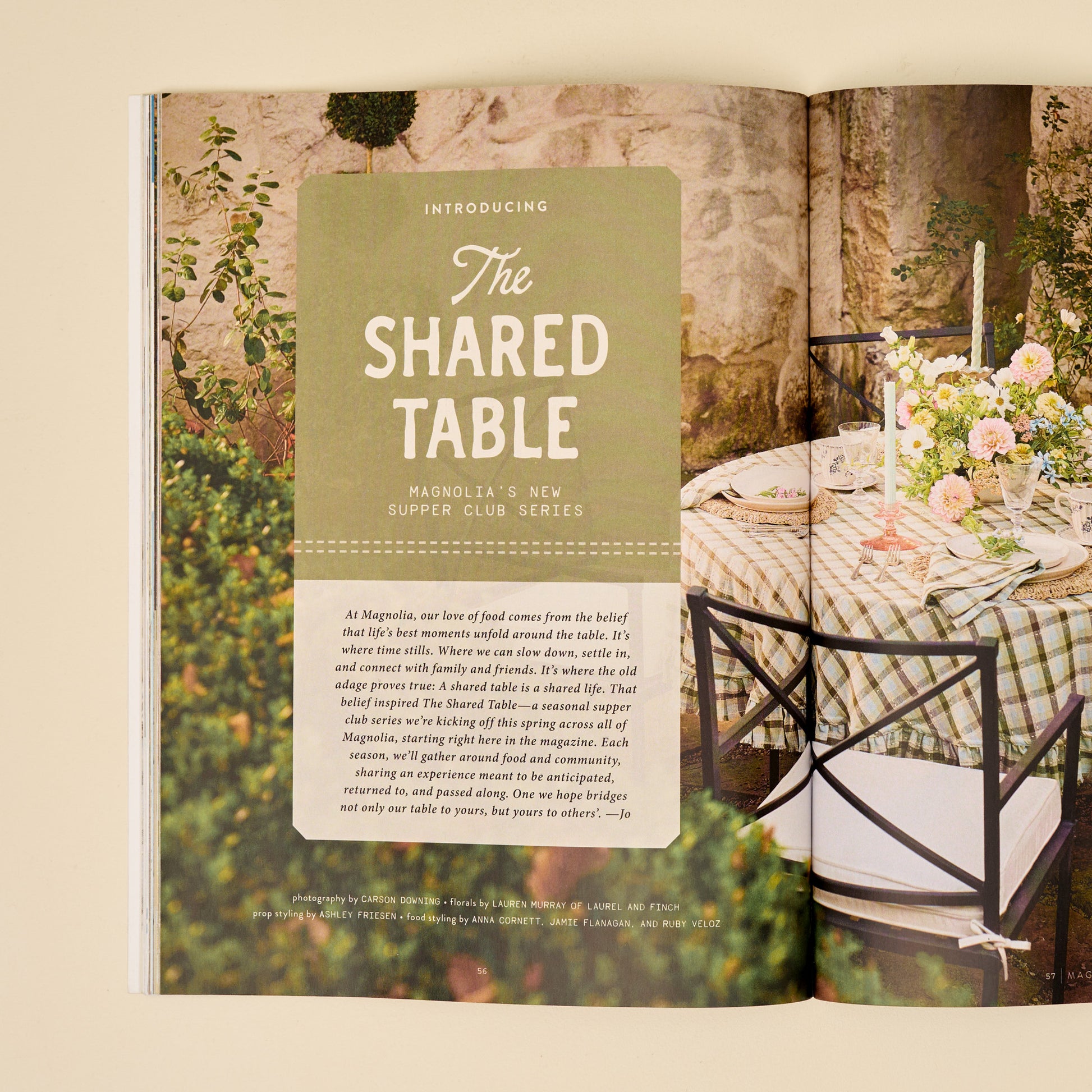 Magnolia Journal Spring 2026 featuring The Shared Table