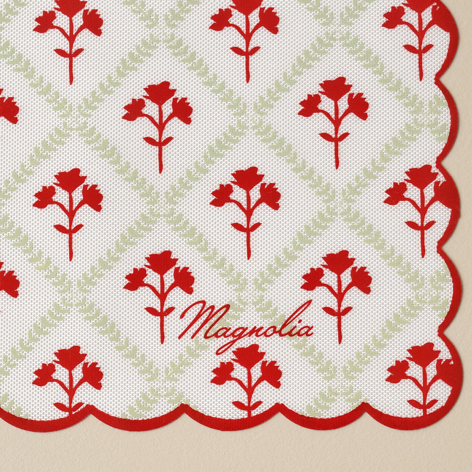 Holiday Scalloped Baking Mat up close