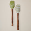 Magnolia Turned Handle Flower Spatula Bundle
