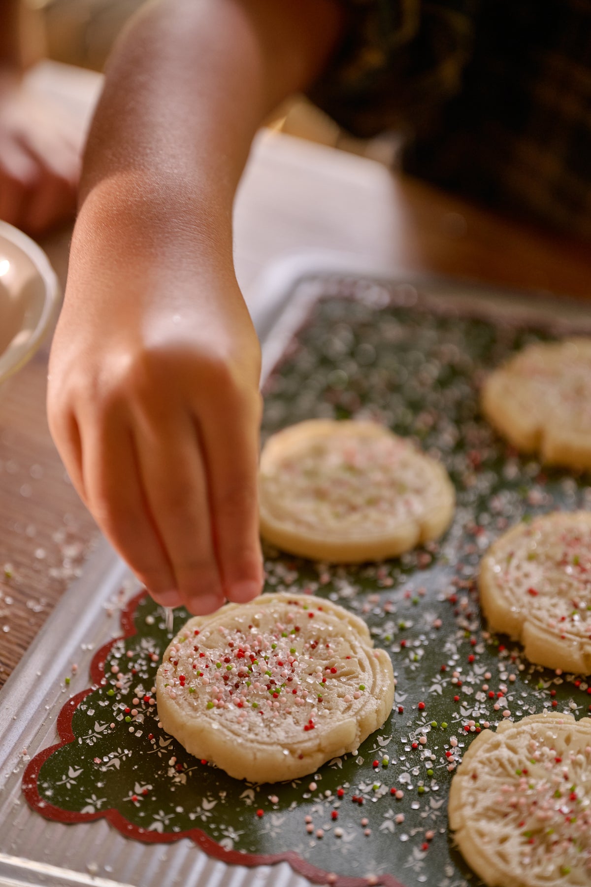 Reversible Holiday Baking Mat with cookies and sprinkles