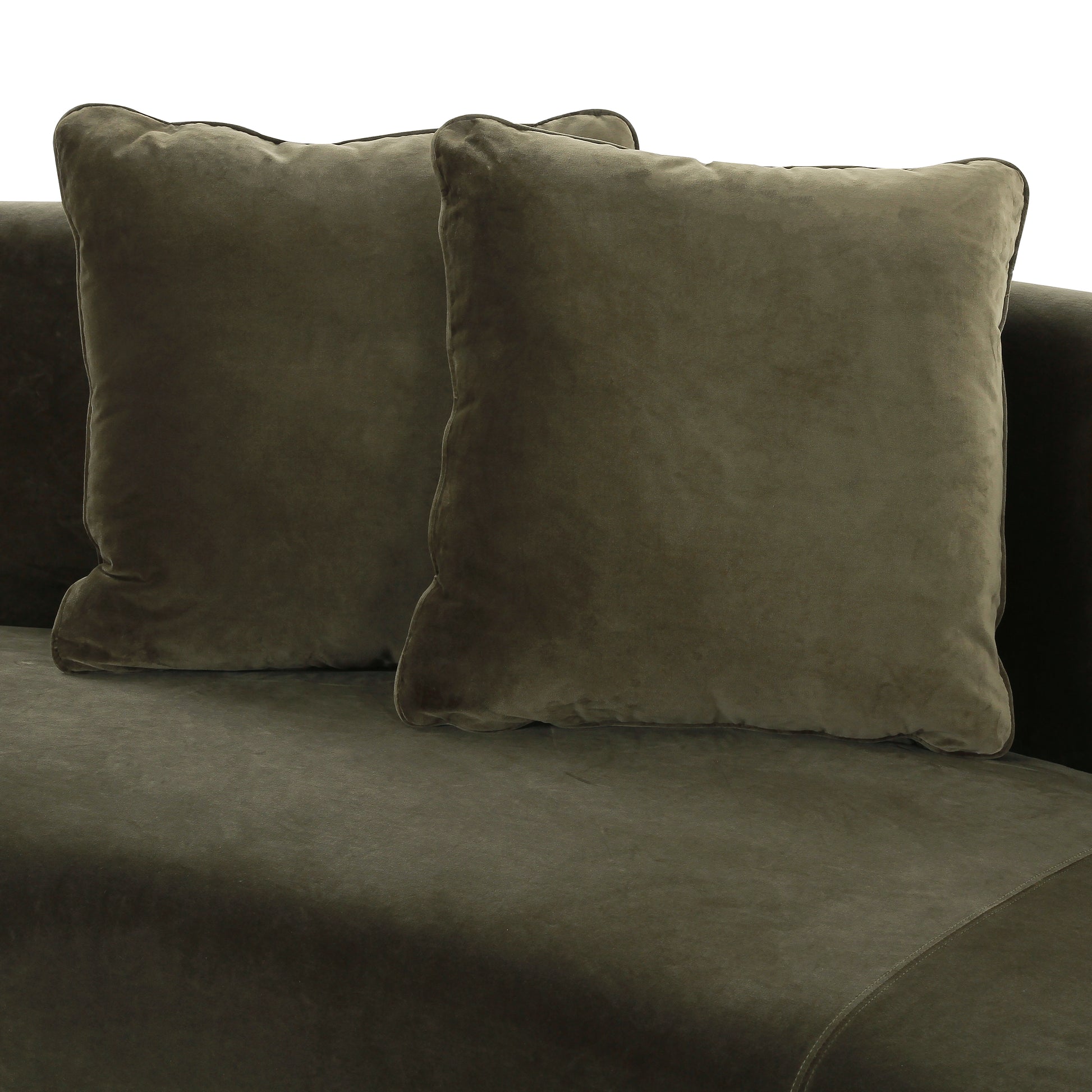  Surrey Olive close up of sofa pillows