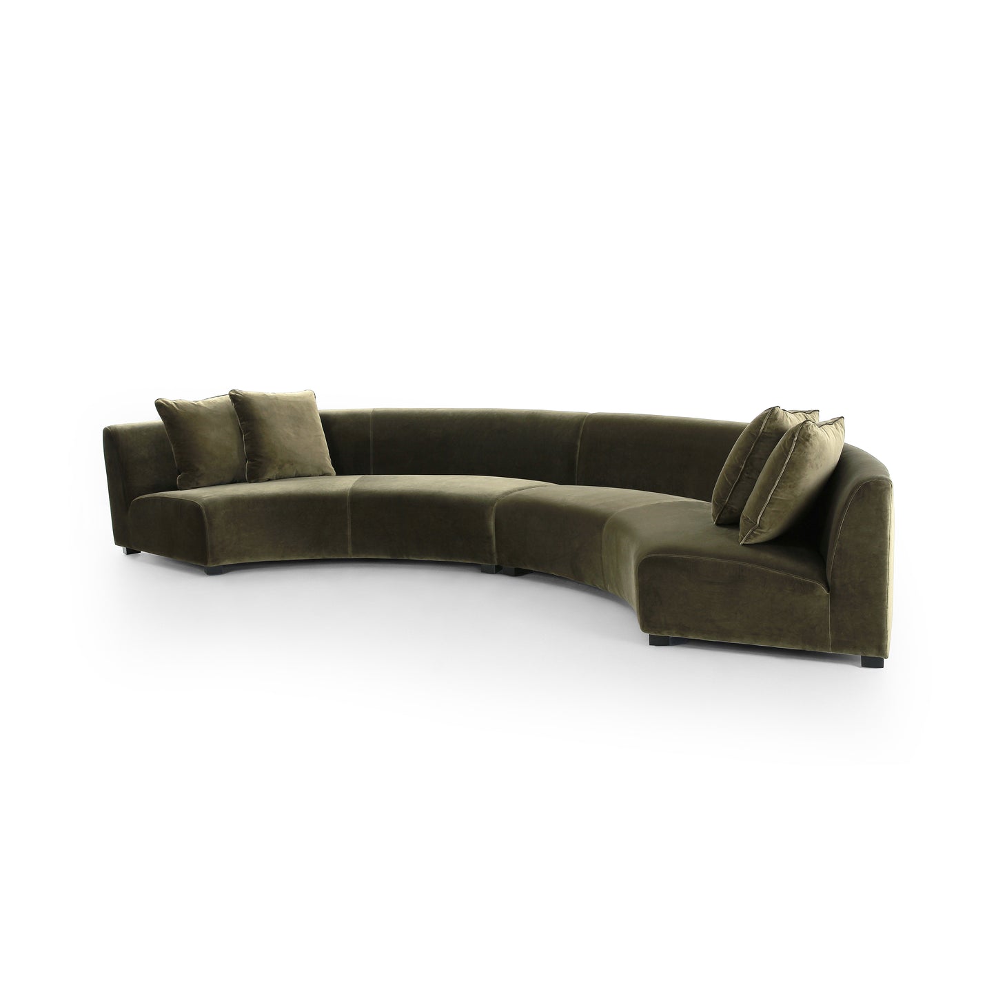 Miles Two-Piece Sectional in Surrey Olive angled view