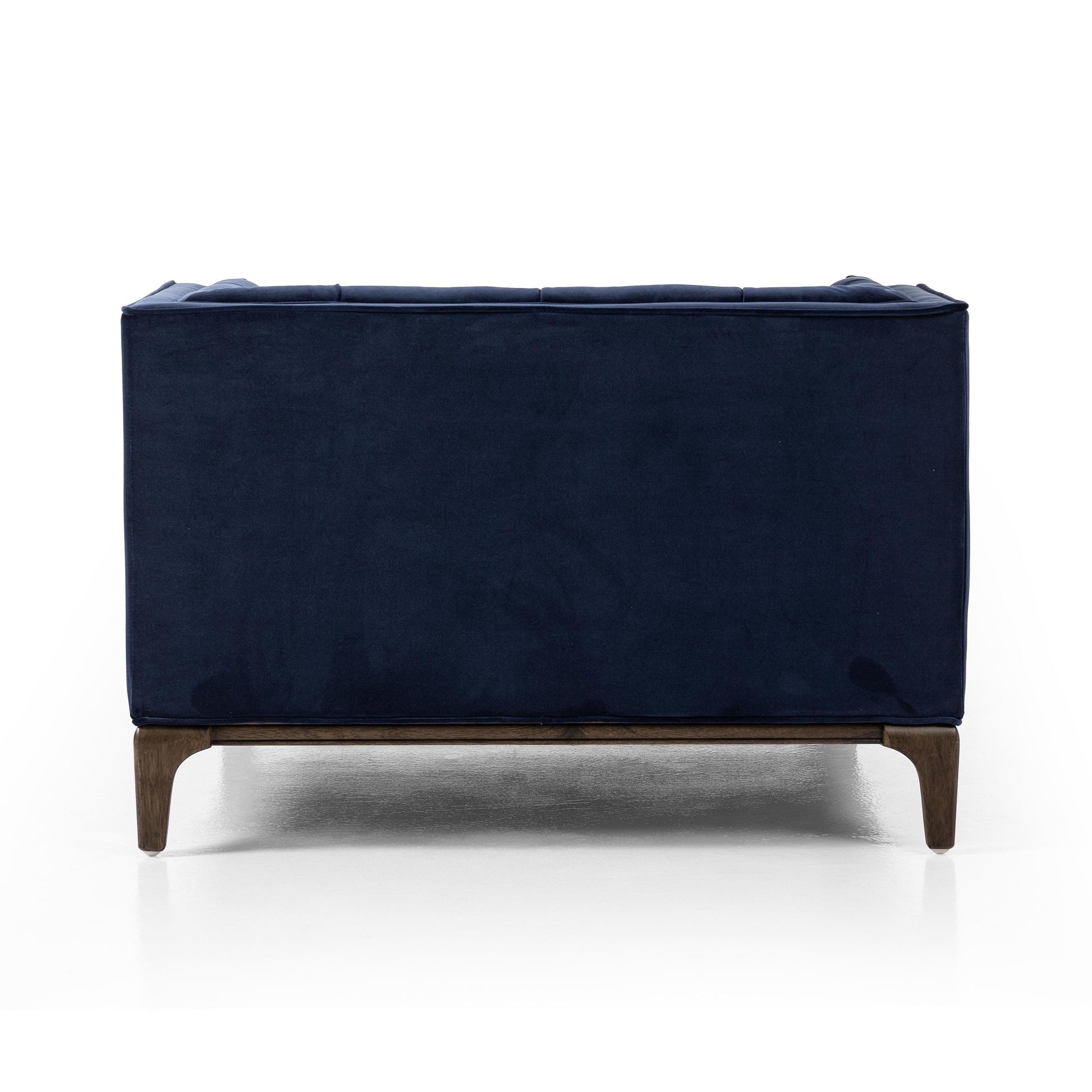 Elsie Chaise in midnight velvet back view
