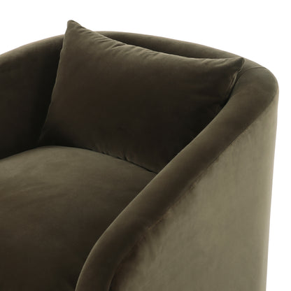 Surrey Olive angled seat cushion and chair view