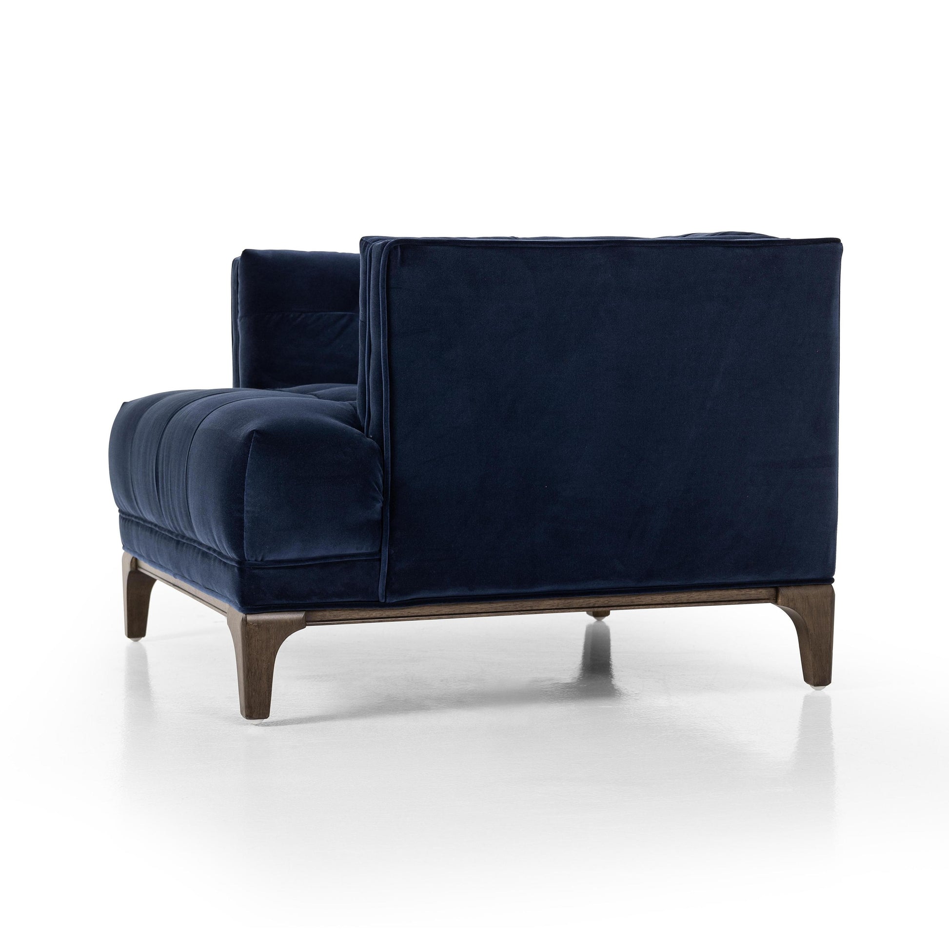 Elsie Chair in midnight velvet side view