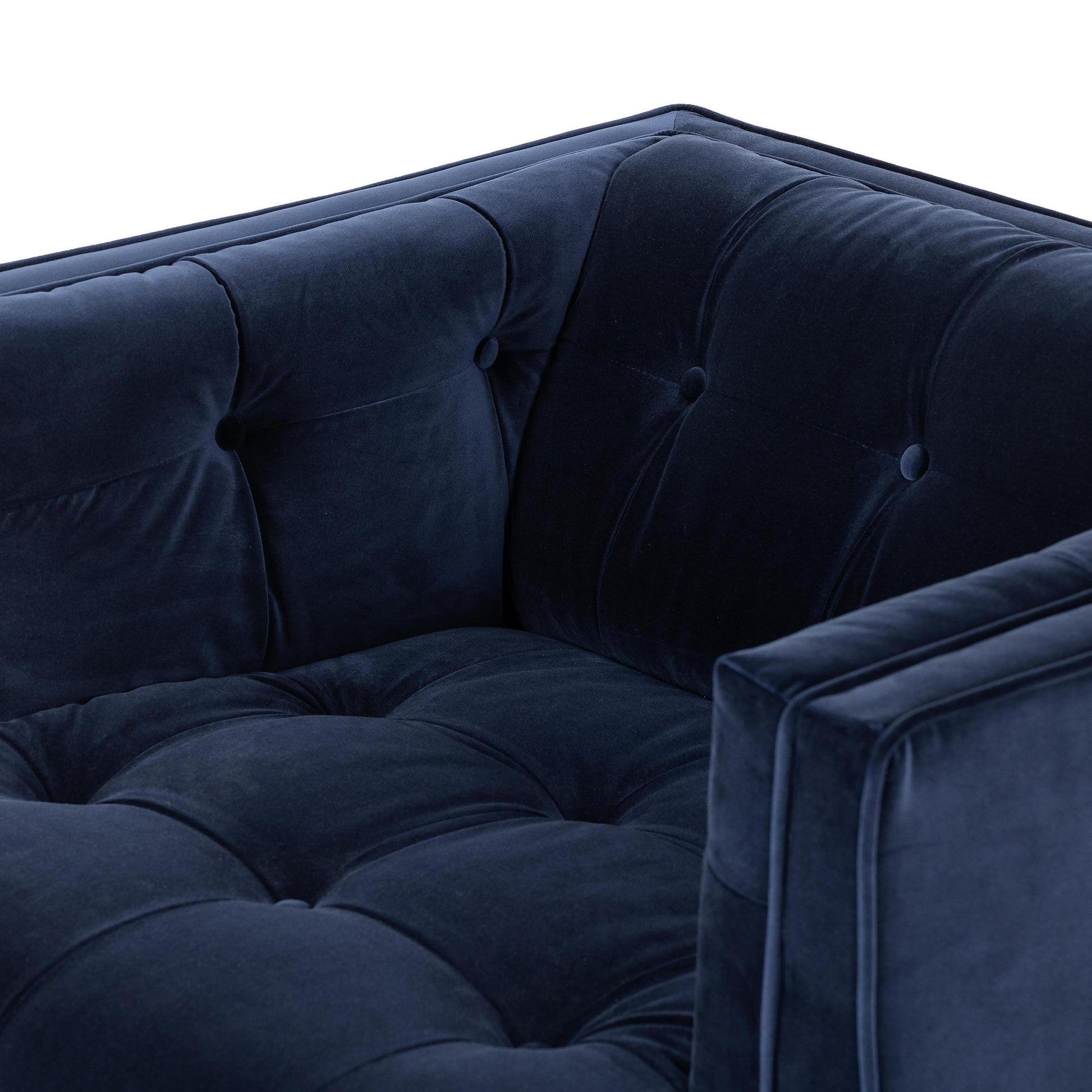 Elsie Chair in midnight velvet close up
