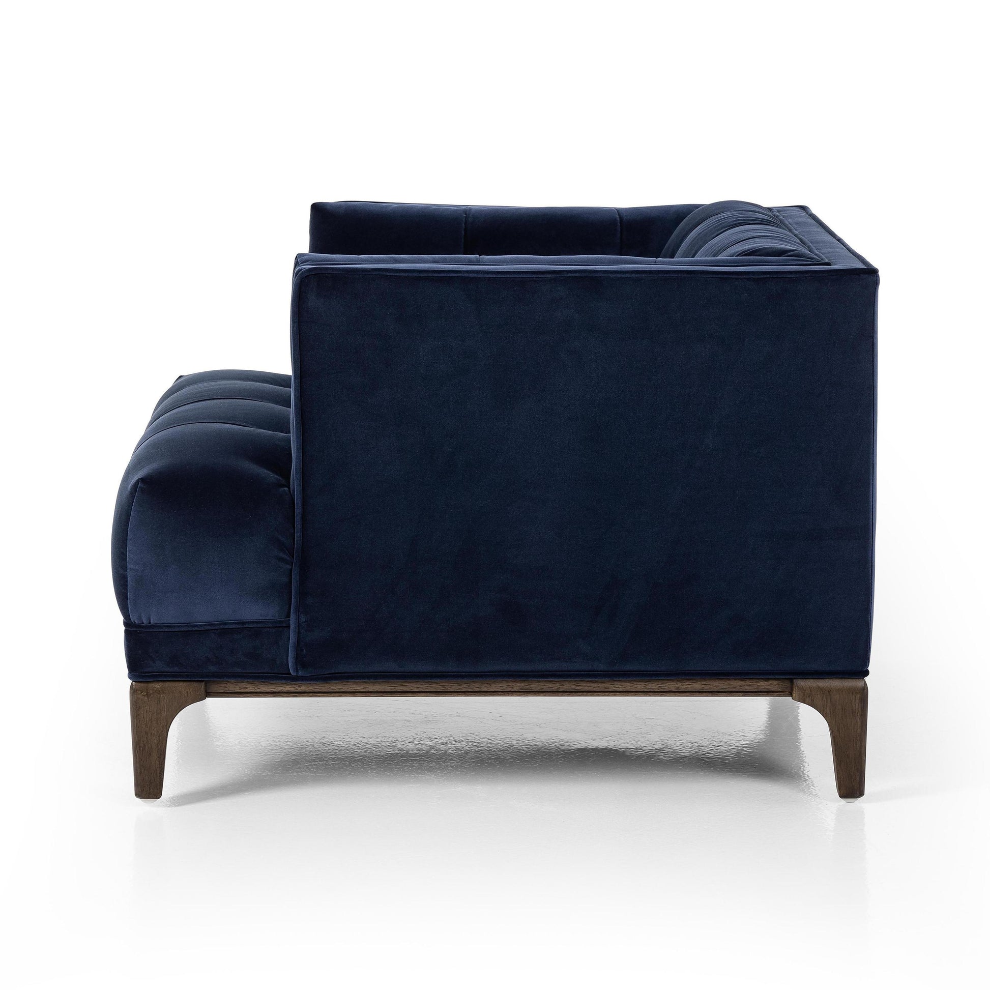 Elsie Chair in midnight velvet side view