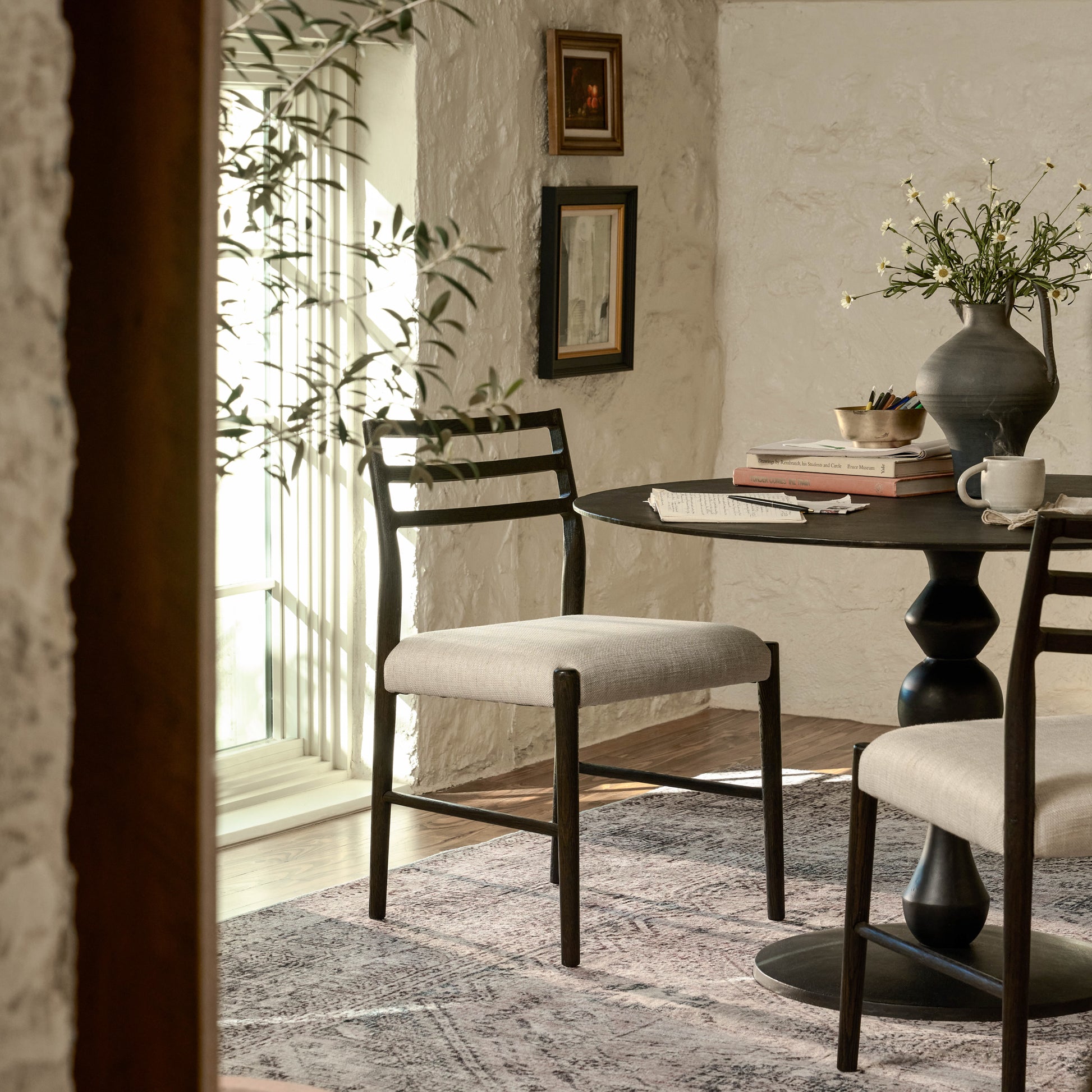 Mira Bistro Dining Table in a dining room