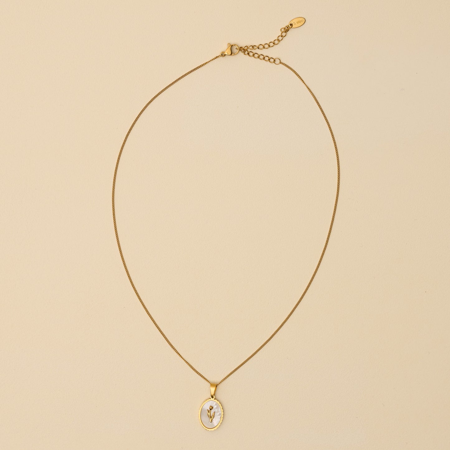 Gilded Pearl Flower Necklace