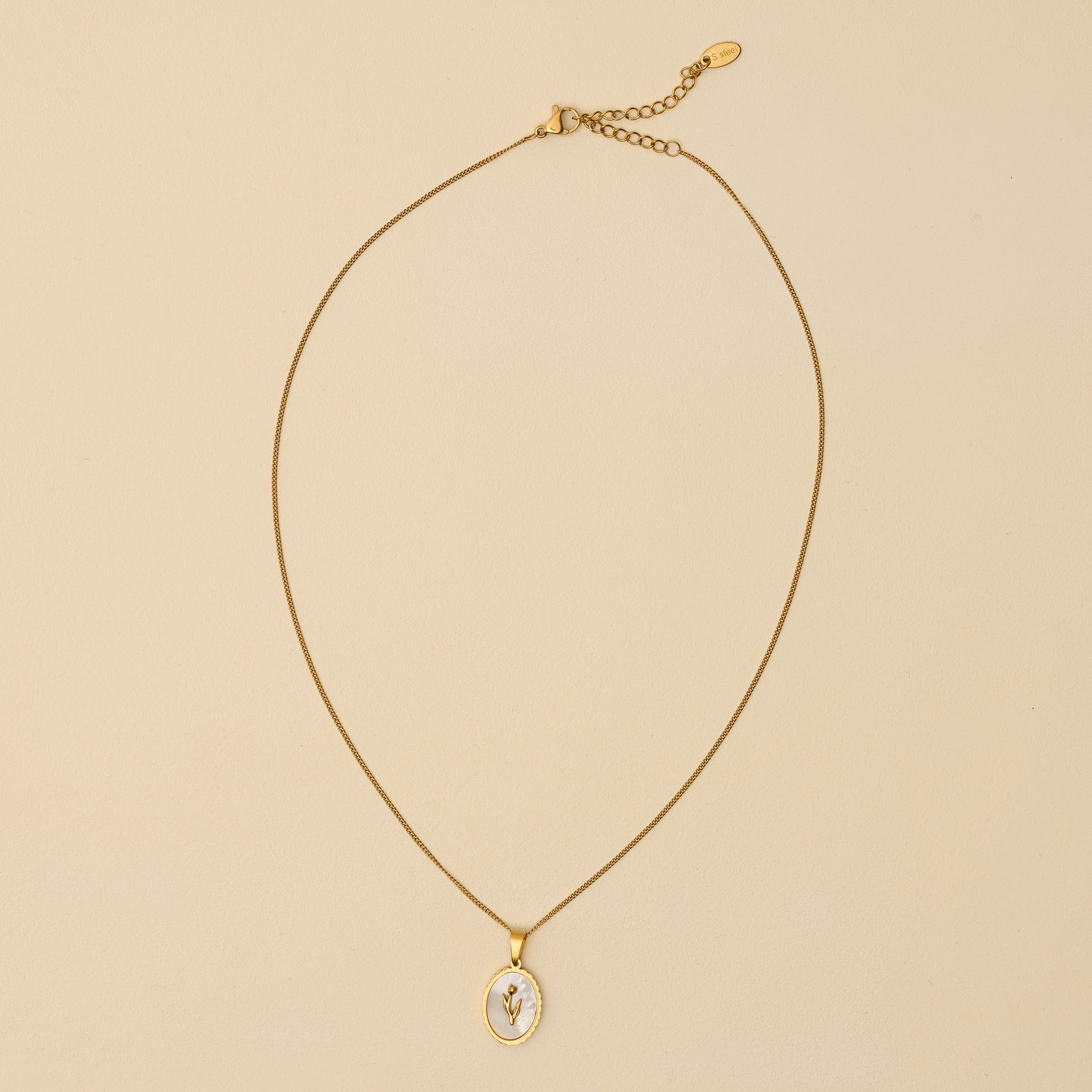 Gilded Pearl Flower Necklace