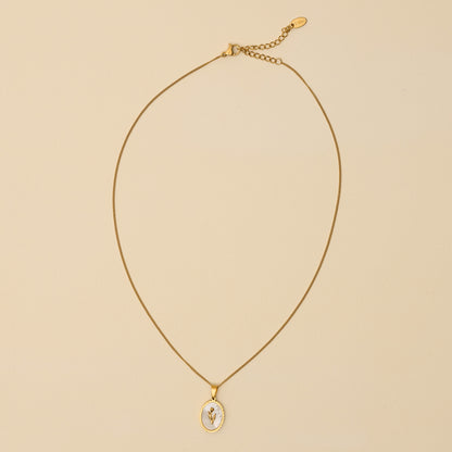 Gilded Pearl Flower Necklace