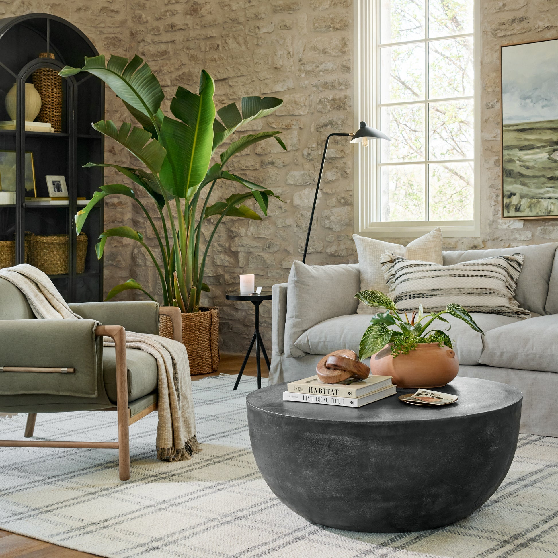 Stratton Outdoor Coffee Table in a room