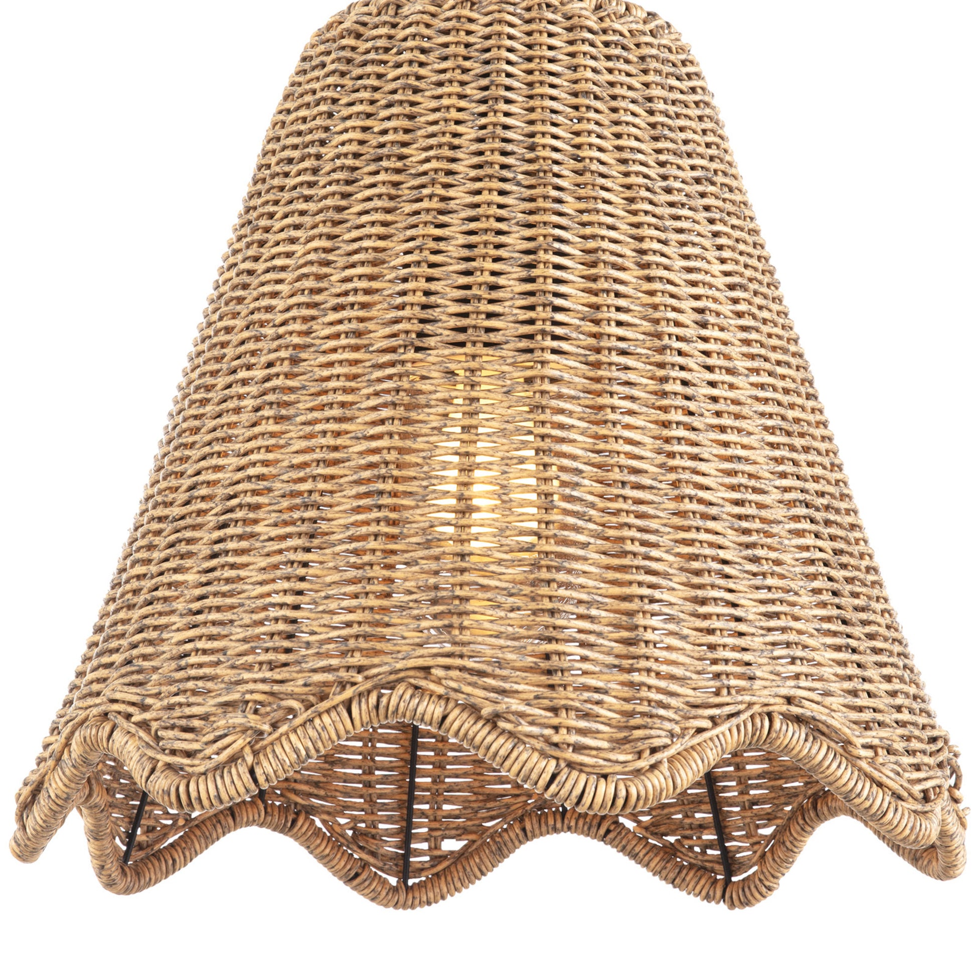 Small Annabeth Pendant shown up close with light on