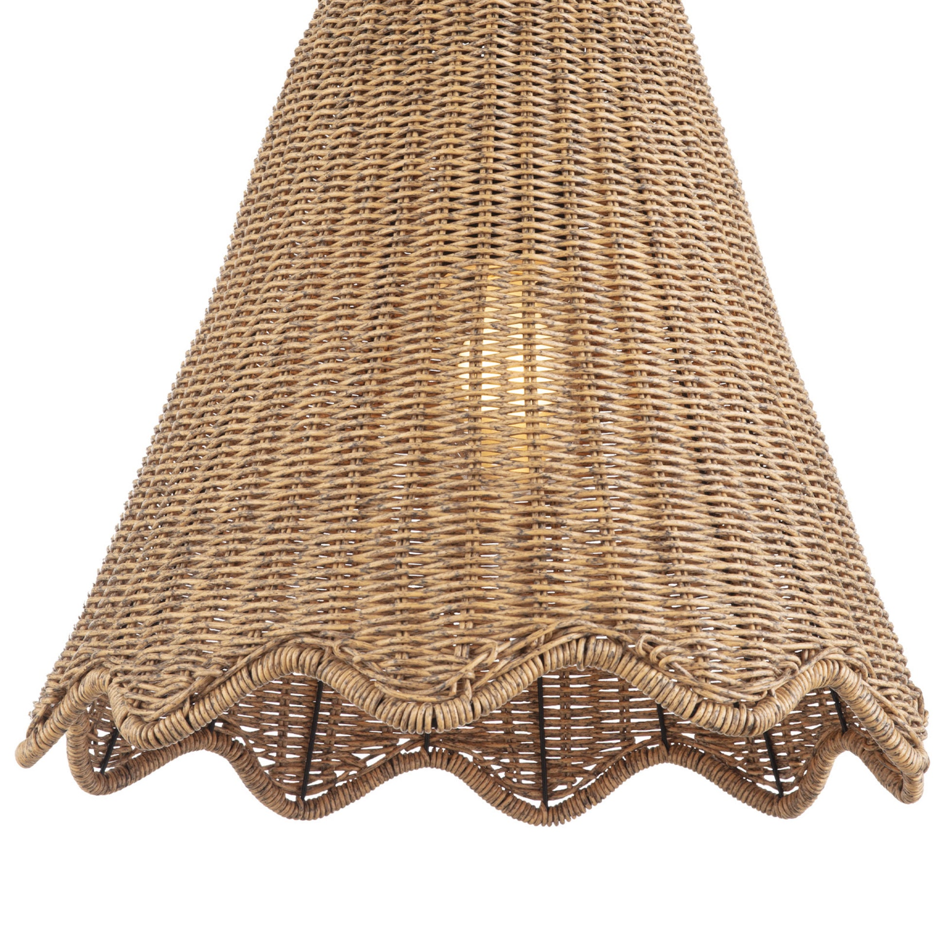 Large Annabeth Pendant shown up close with light on