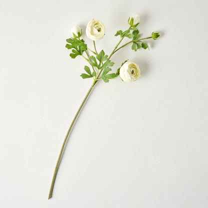 White Real Touch Ranunculus Stem