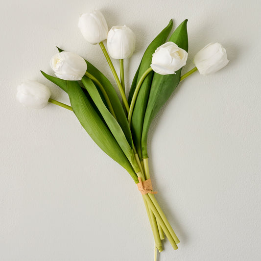 Real Touch Tulip Bundle (white)