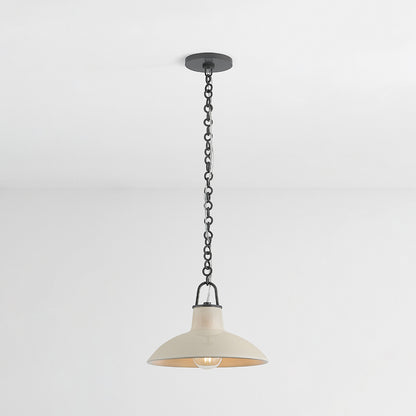 Justine Pendant in Distressed Bronze with Ceramic Crackle